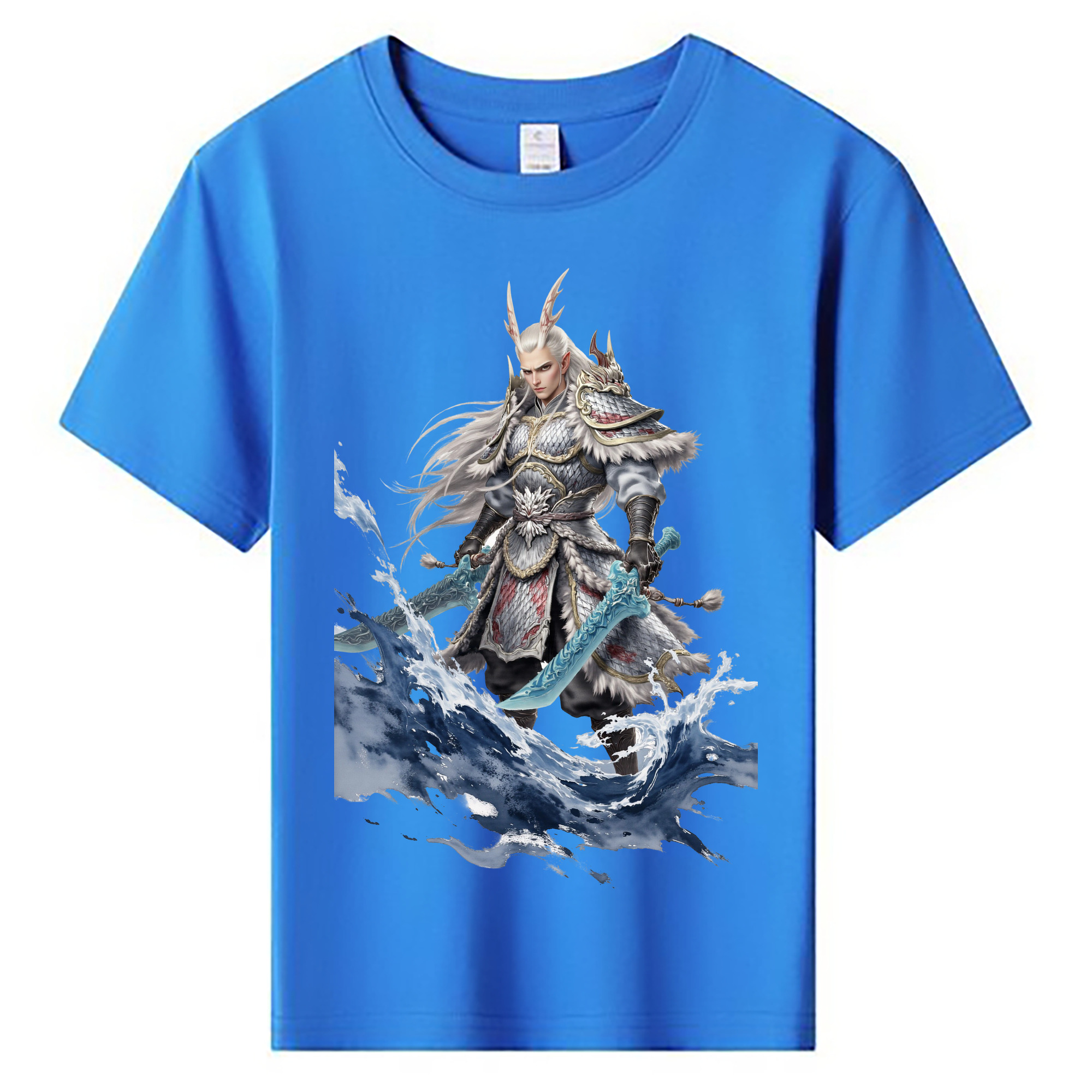 （画像用） Ne Zha 2 ナタ 魔童の大暴れ 綿100％キッズTシャツ（フロントプリント）